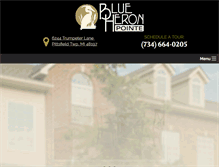 Tablet Screenshot of blueheronpointeapartments.com